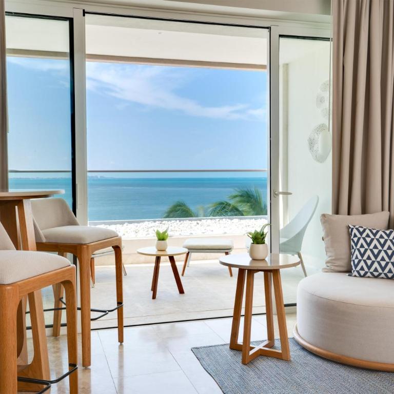 Amare Cancun Adults Only All-Inclusive Resort, Curio Hilton - Junior Suite with Two Double Beds and Ocean Front View - 1