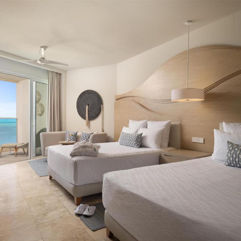 Amare Cancun Adults Only All-Inclusive Resort, Curio Hilton - Suite Junior con 2 camas dobles y vistas al mar - 3