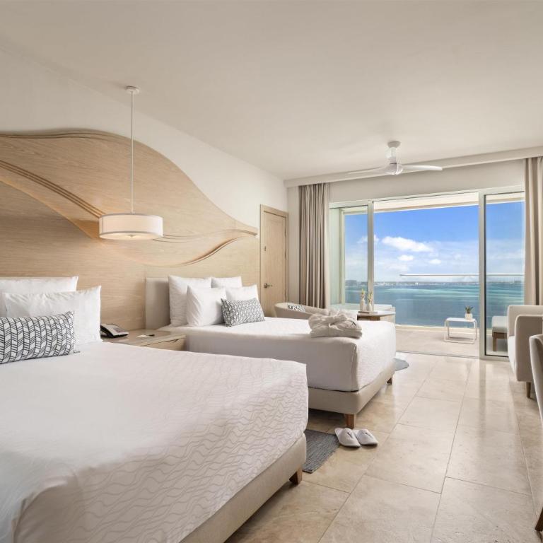 Amare Cancun Adults Only All-Inclusive Resort, Curio Hilton - The One Club - Junior Suite with Two Double Beds - Upper Ocean Front - 4