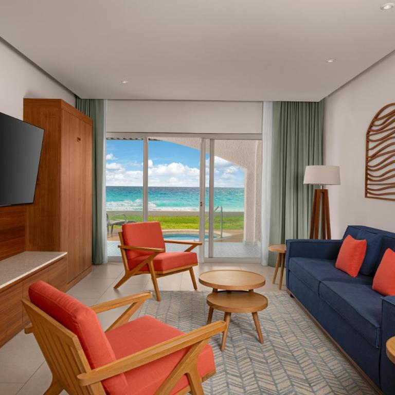 Hilton Cancun Mar Caribe All-Inclusive Resort - Habitación Enclave frente a la playa - 2 camas extragrandes Murphy - 1