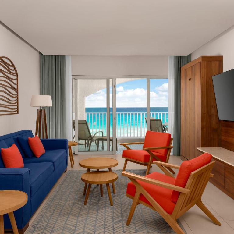 Hilton Cancun Mar Caribe All-Inclusive Resort - Suite Enclave frente a la playa - 1 cama extragrande y 2 camas Murphy - 1