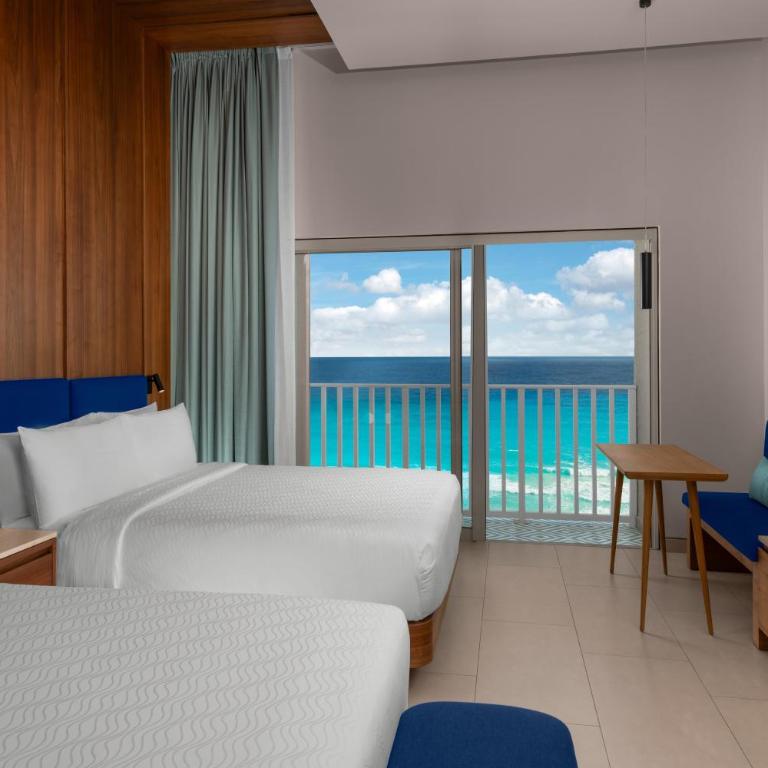 Hilton Cancun Mar Caribe All-Inclusive Resort - Habitación Doble con vistas al mar - 2 camas grandes - 3