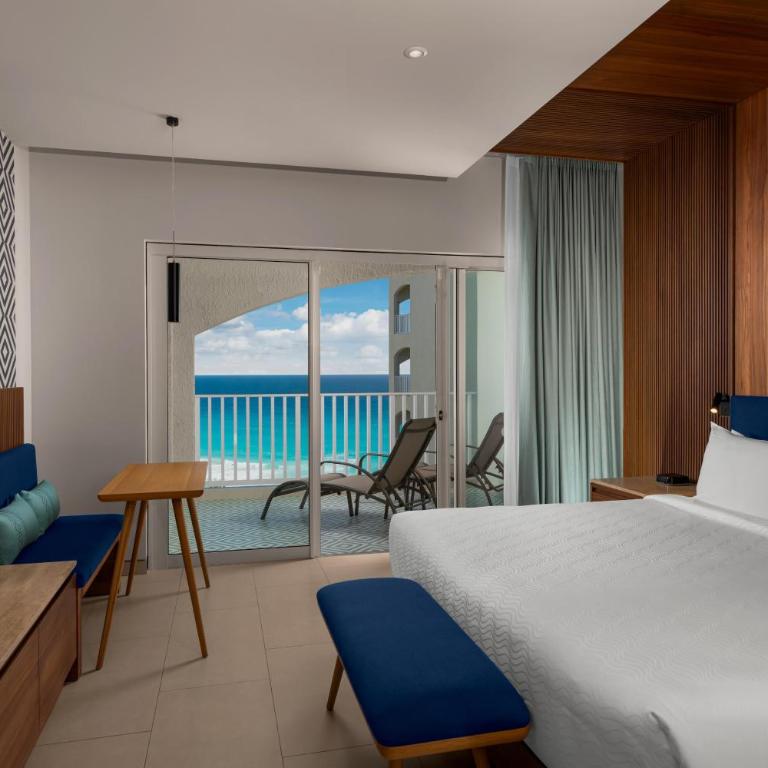 Hilton Cancun Mar Caribe All-Inclusive Resort - Habitación Premium con cama extragrande y vistas al océano - 3
