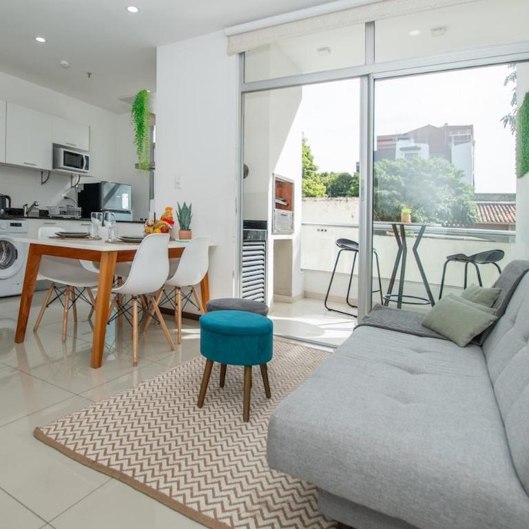 Modern 1BR Villa Morra with Balcony BBQ & Parking - Apartamento - 17