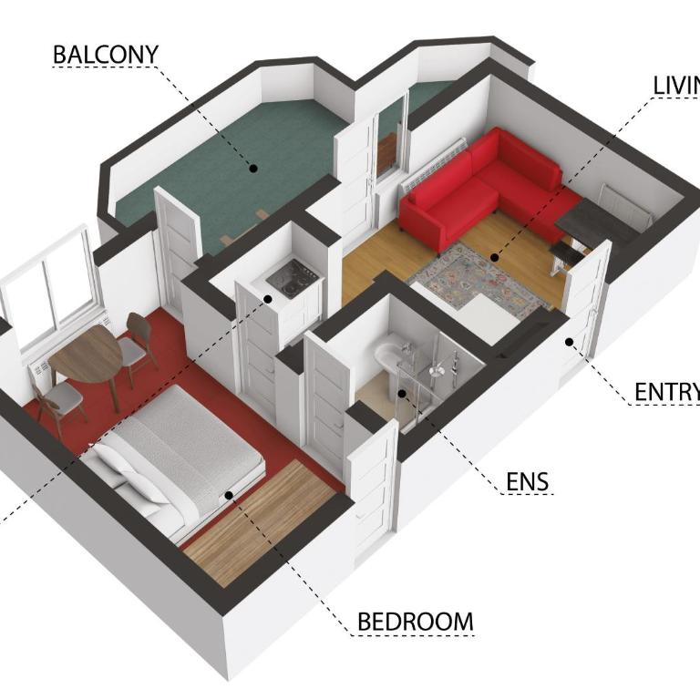 Haus Weidmannsheil - Apartment mit 1 Schlafzimmer und Aussicht - 12