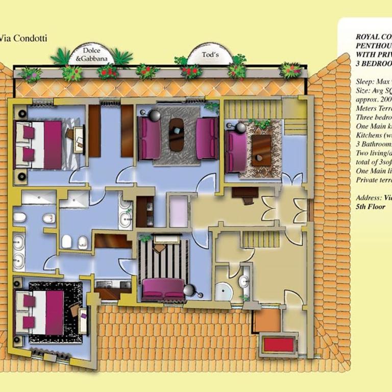 The Inn at the Spanish Steps Luxury Collection - The Inn at the Spanish Steps - Suite Appartement 3 Chambres - 1
