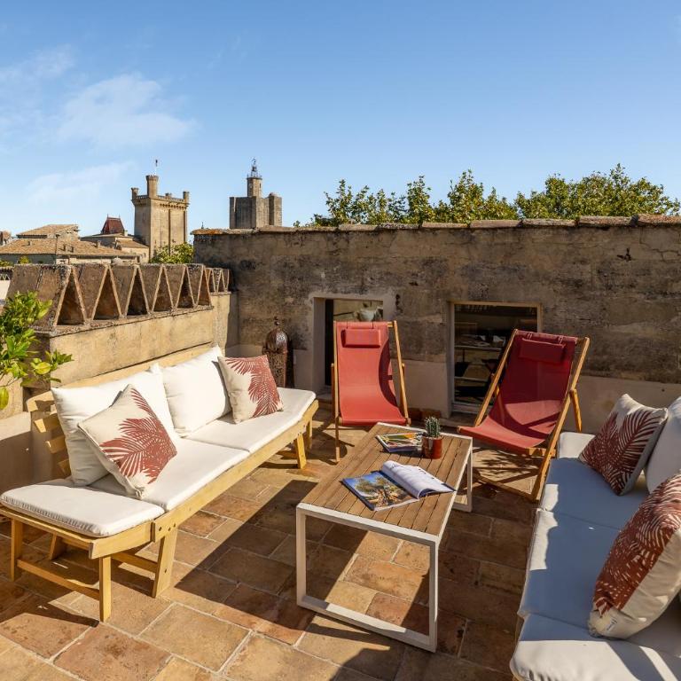 Uzès, Place aux Herbes, Penthouse - Le Belvédère - 360 city view Rooftop and Climatisation - une adresse d'exception - Appartement 2 Chambres - 1