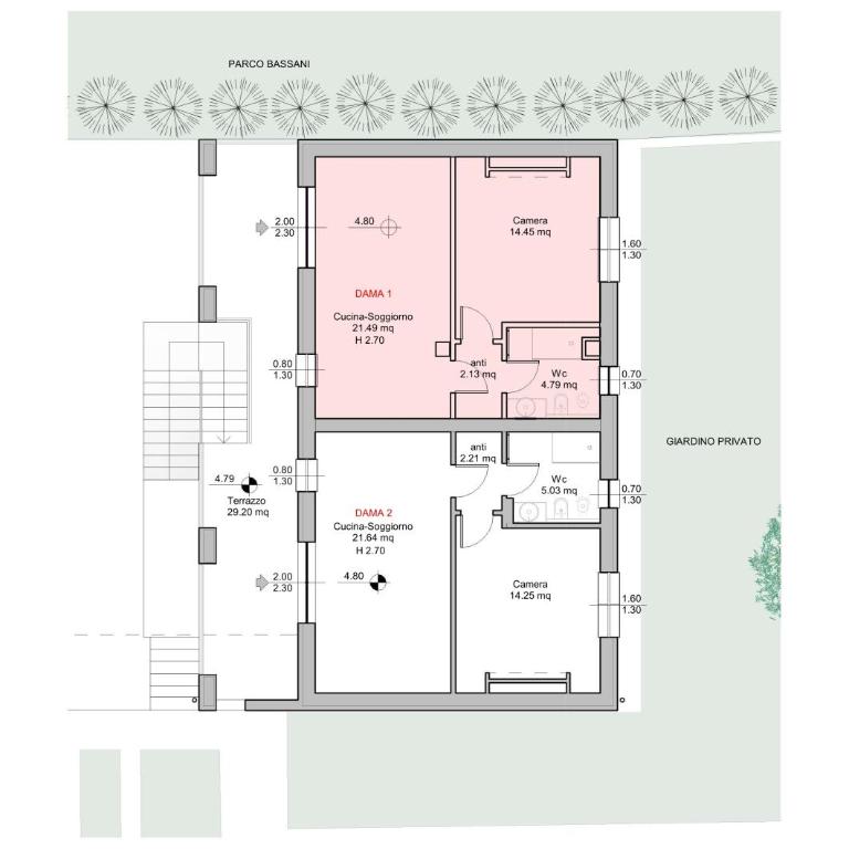 Appartamenti Dama 1 - Appartamento con 1 Camera da Letto e Vista Giardino - 23