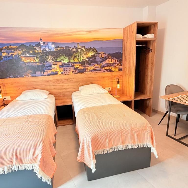 Casares Plaza Guest House City Center - Habitación con vistas a la ciudad - 2 camas - 4