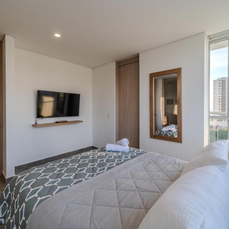 Modern Apartments & Lofts - Salguero Suites, Santa Marta - Two-Bedroom Apartment with Balcony and Sea View - 7