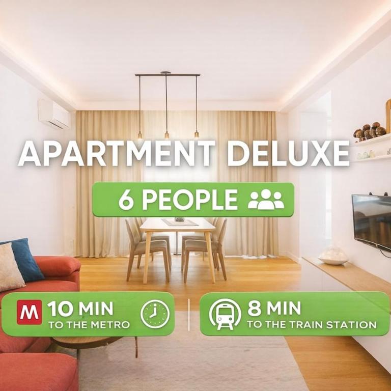 Elegant & Chic 2 Suites Apartment - 5min to Station, AC, Wi-Fi - Apartamento de 2 dormitorios con terraza - 3