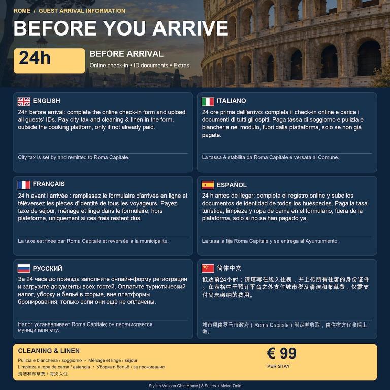 Stylish Vatican Chic Home - 3 Suites & Metro 7min - Premium Apartment mit 3 Schlafzimmern - 16