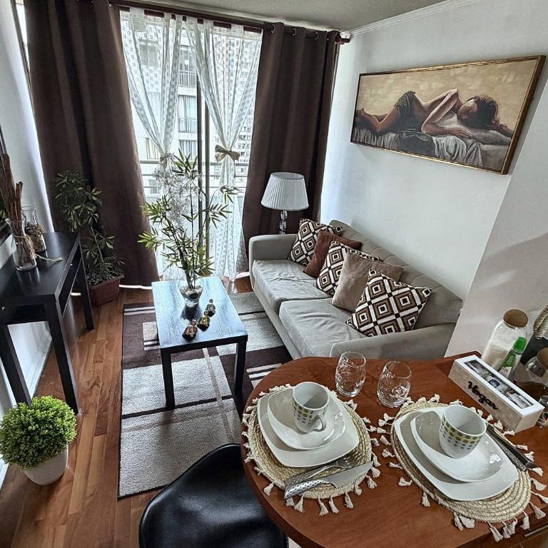 Apartamento con terraza cerca de las líneas de metro 2 y 3 y 5 ideal para turismo o trabajo - One-Bedroom Apartment - 14