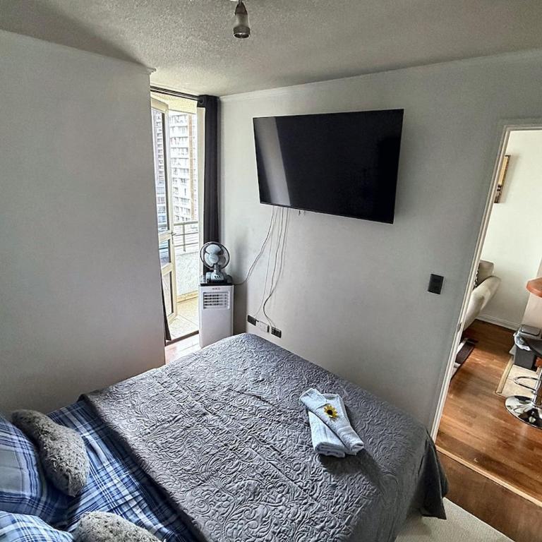 Apartment with AC Terrace Metro Lines 2 y 3 y 5 Tourism Work - One-Bedroom Apartment - 5