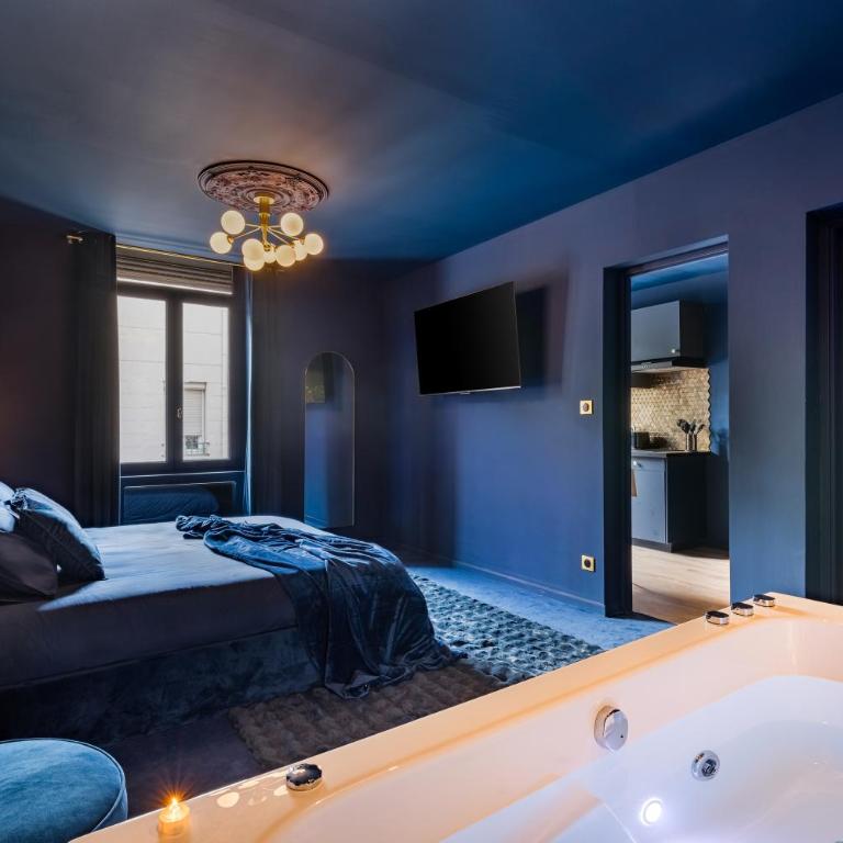 Suite Balneothérapie Hammam Bleue et Or - Appartamento con 1 Camera da Letto - 14