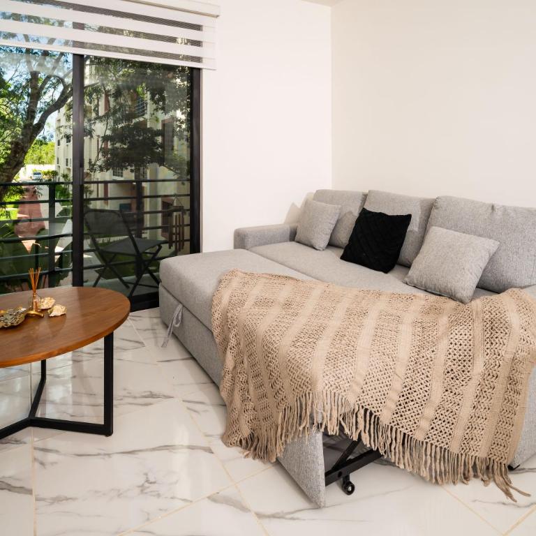 Ombu apartamentos con alberca, seguridad 24h, Wifi - Two-Bedroom Deluxe Apartment with Balcony - 12