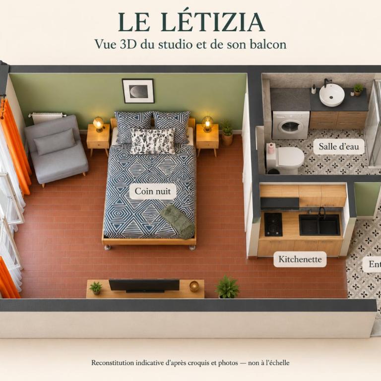 Létizia Balcon & Parking Privé - Belle de Mai - Appartamento con 1 Camera da Letto - 5