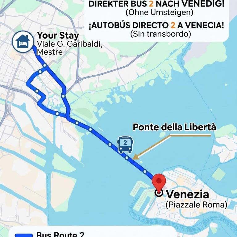 Venezia 15min Bus sotto WiFi A C - Apartment mit 2 Schlafzimmern mit Balkon und Terrasse - 2