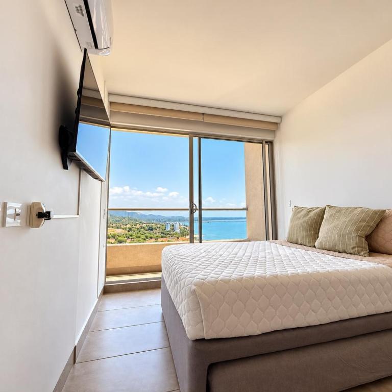 Piso 18 con balcón y vista al mar en Don Jaca, Santa Marta - One-Bedroom Apartment - 8