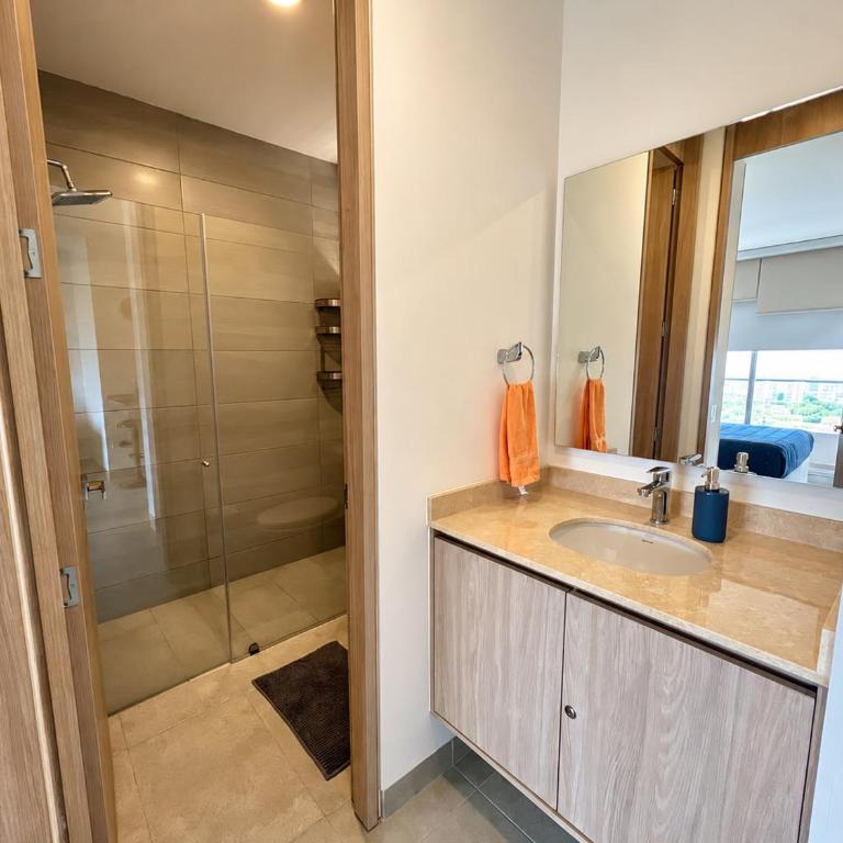 Piso 18 con balcón y vista al mar en Don Jaca, Santa Marta - One-Bedroom Apartment - 17