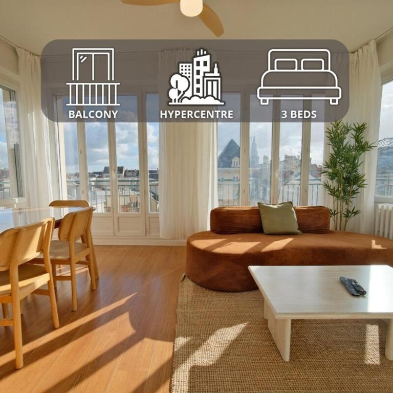 Le Nacré, Right in the heart of the city, City view - Two-Bedroom Apartment - 62