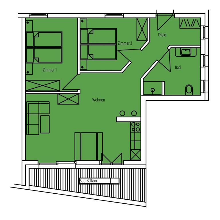 Kasperhof Apartments Innsbruck Top 6 - 7 - Appartamento con 2 Camere da Letto Top 6 - 13