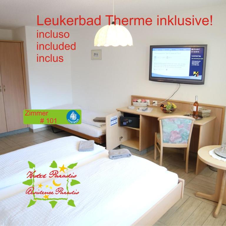 Hotel Paradis-Leukerbad-Therme - Dreibettzimmer - 7