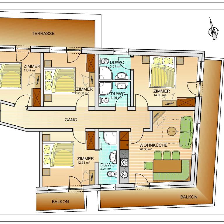 Apart Corona - Apartment mit 4 Schlafzimmern - 1