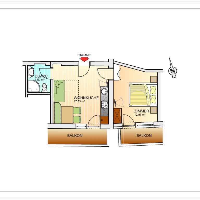 Apart Corona - Superior Apartment mit 1 Schlafzimmer - 1