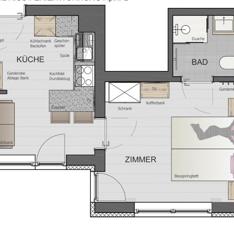 Fernerblick Apartments - Apartment mit 1 Schlafzimmer - 15