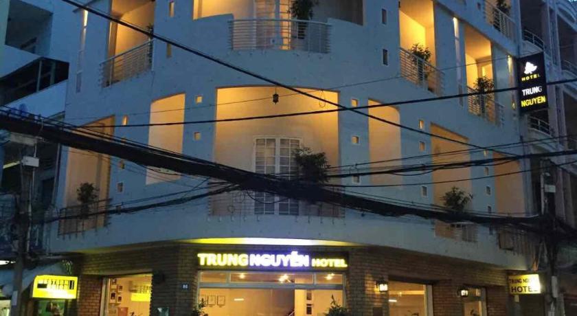 a large building with a large window on top of it, Trung Nguyen Hotel in Chau Doc (An Giang)