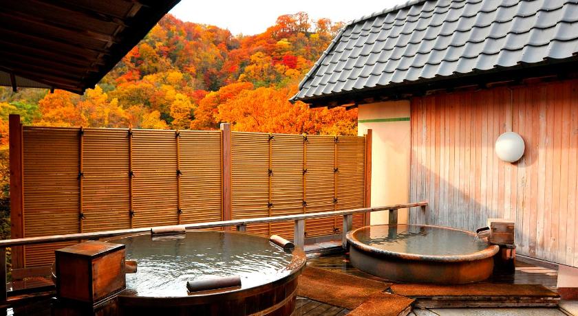 Hot spring bath, Noboribetsu Sekisuitei in Noboribetsu