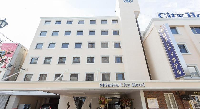 a large building with a sign on the side of it, Shimizu City Hotel in Shizuoka