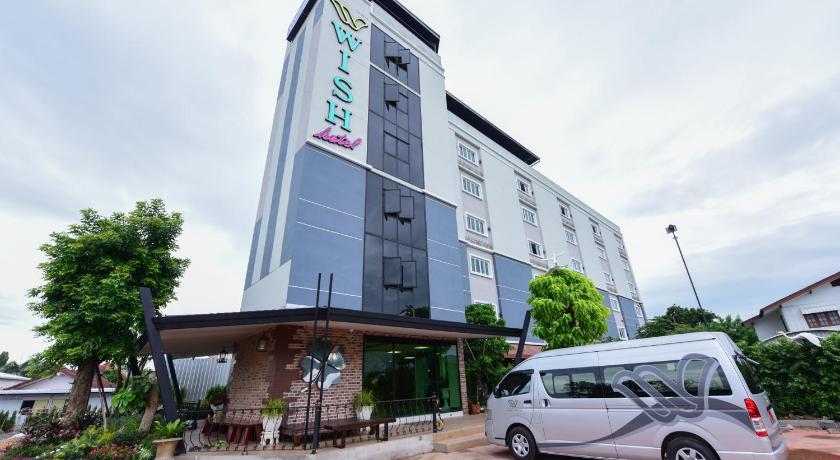 a white van parked in front of a building, wish hotel ubon in Ubon Ratchathani