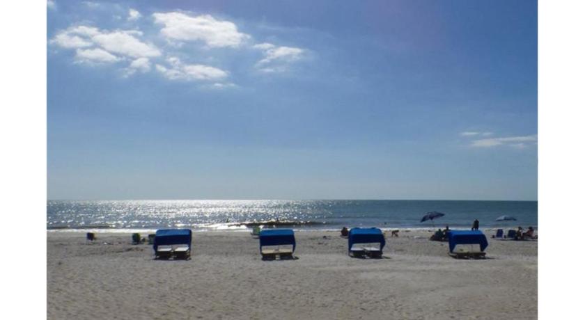 a row of beach chairs sitting on top of a beach, Holiday Villas III #311 in Indian Shores (FL)