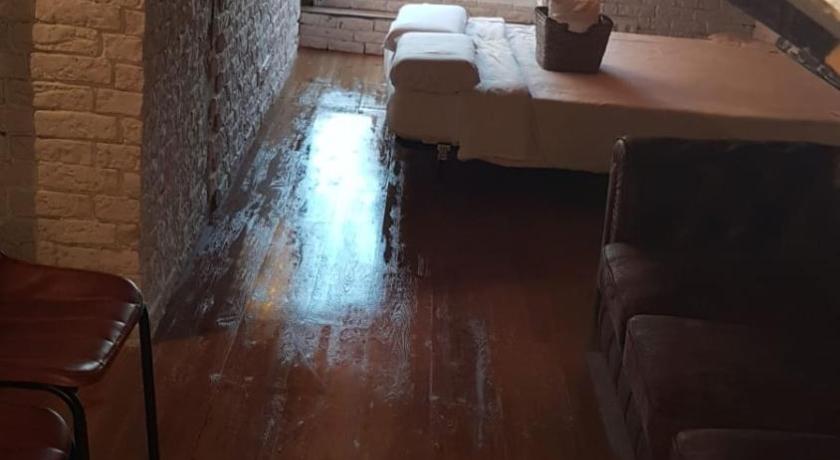 Tiny and cute apartment in the roof touching border photo