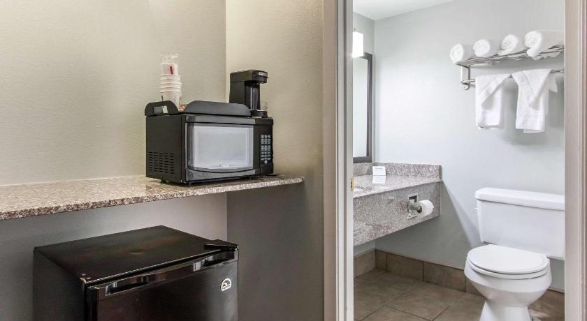 a bathroom with a toilet and a sink, Quality Inn Downtown Historic District Mobile in Mobile (AL)