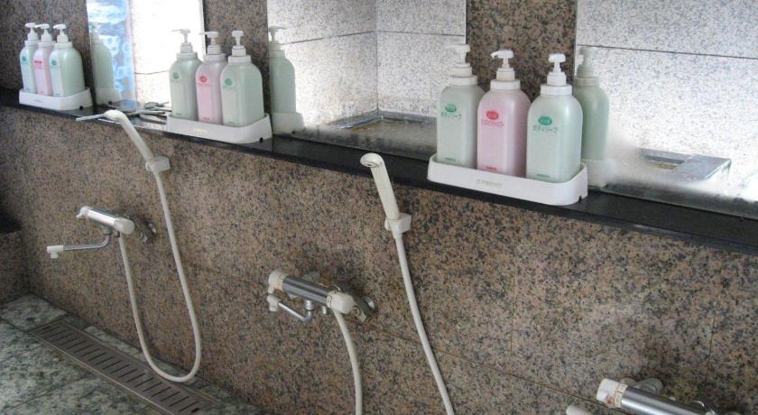 a bathroom with a sink, soap dispenser, and soap dispenser, Ichifujiso in Fujikawaguchiko