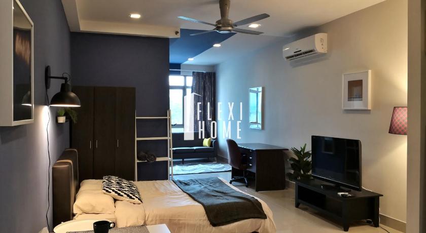 a living room filled with furniture and a tv, 9am-5pm, SAME DAY CHECK IN AND CHECK OUT, Work from Home, Shaftsbury-Cyberjaya, Comfy Home by Flexih in Kuala Lumpur