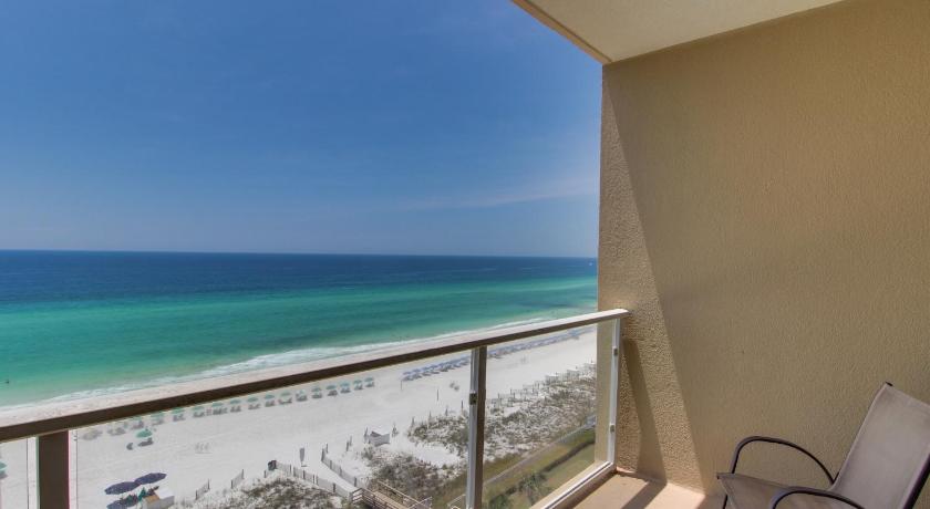 a view from a balcony of a beach with a view of the ocean, Sterling Sands 807 Destin (Condo) in Destin (FL)