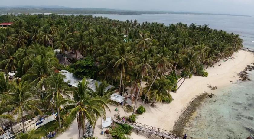 a beach with palm trees and palm trees, Kesa Cloud 9 Resort in Siargao Island