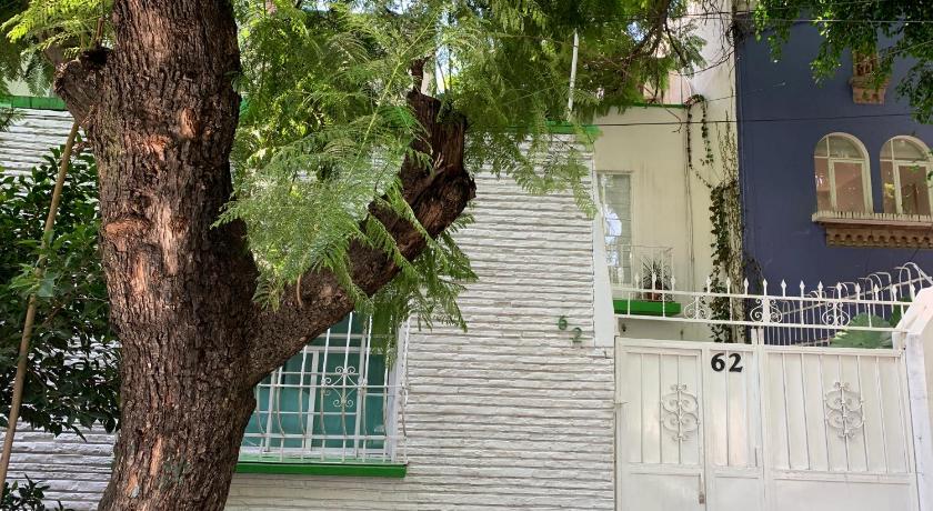 a tree in front of a house, Distrito Condesa Rooms and Studios in Mexico City