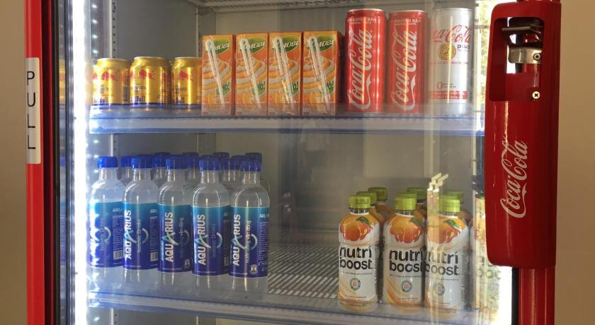a refrigerator filled with lots of drinks and snacks, Khai Hoan Hotel in Pleiku (Gia Lai)