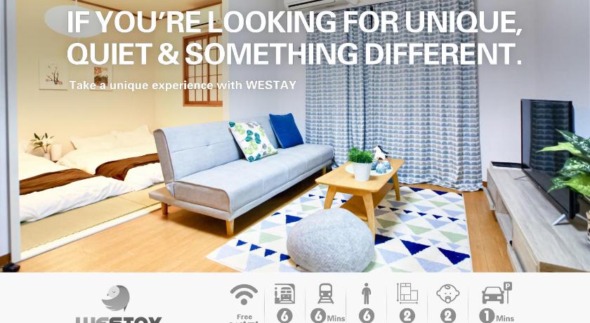 大阪 Westay Designers House/6 mins to Shinsaibashi201 3星级 住宿 泳池