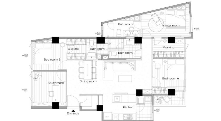 Three Bedrooms + 3 Bathrooms near Taipei 101 & MRT - image 12