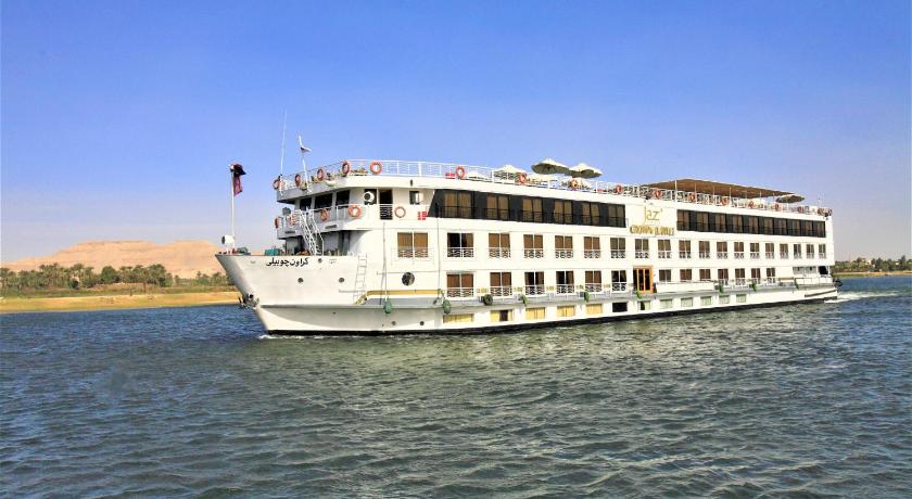 a large white boat on a body of water, Jaz Crown Jubilee Nile Cruise - Every Saturday from Luxor for 07 & 04 Nights - Every Wednesday From  in Luxor