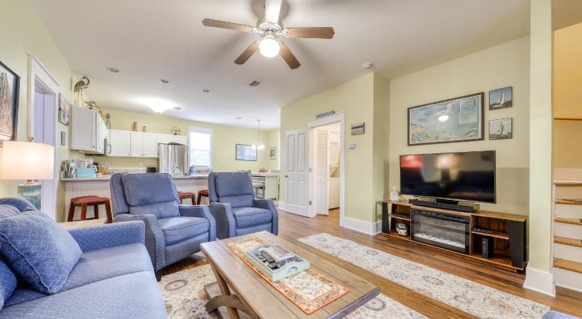 a living room filled with furniture and a tv, Barefoot Cottages #B33 in Port Saint Joe