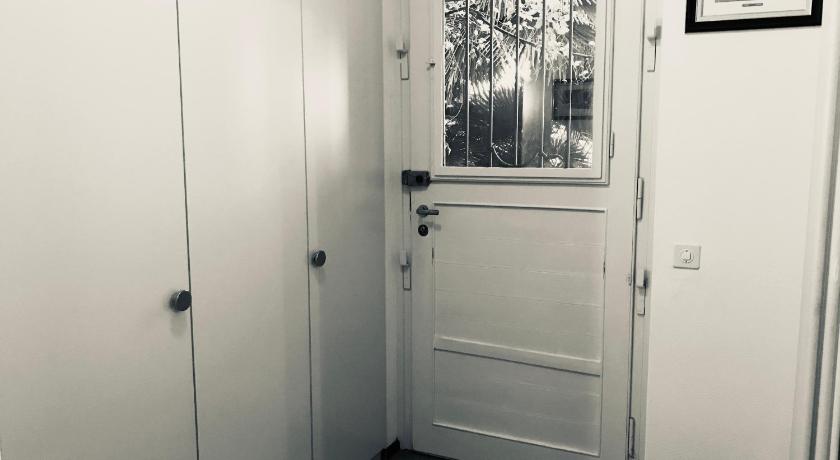 a door that is open in a room, casa nico in Lugano
