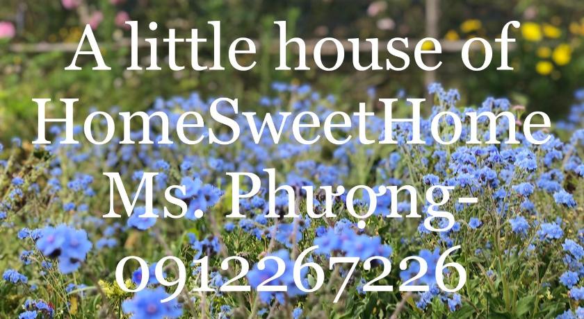 a blue and white photo of a garden filled with flowers, A little house of HomeSweetHome in Dalat