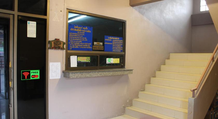 a television is shown in front of a stair case, Million Mansion in Bangkok